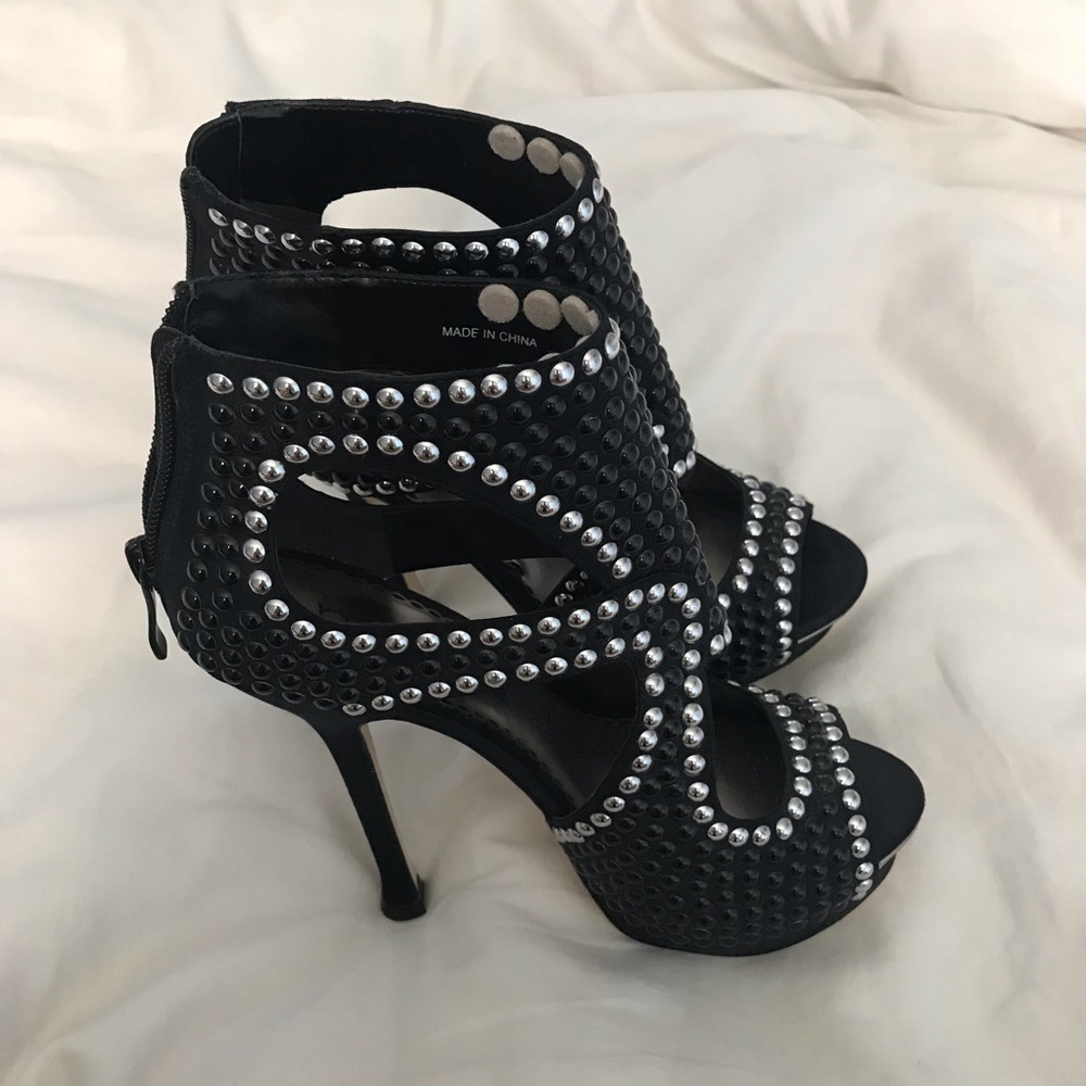 Studded Black Heels from Bebe